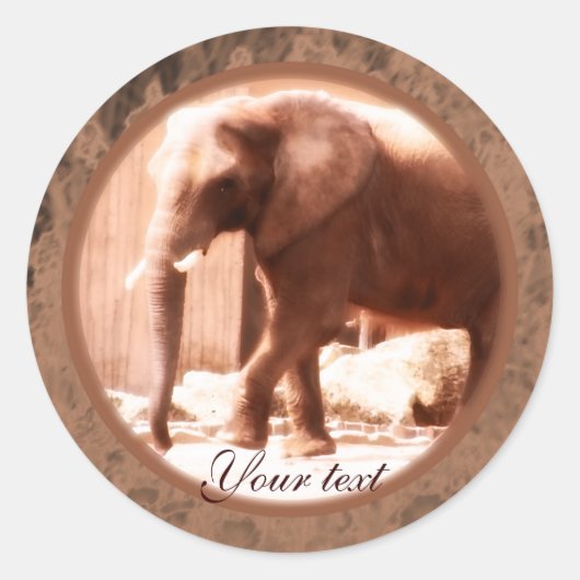 Sticker für afrikanische Elefanten (Vorderseite)