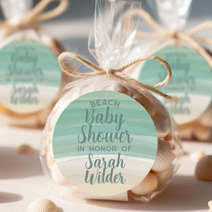 Sticker für Baby Shower am Strand
