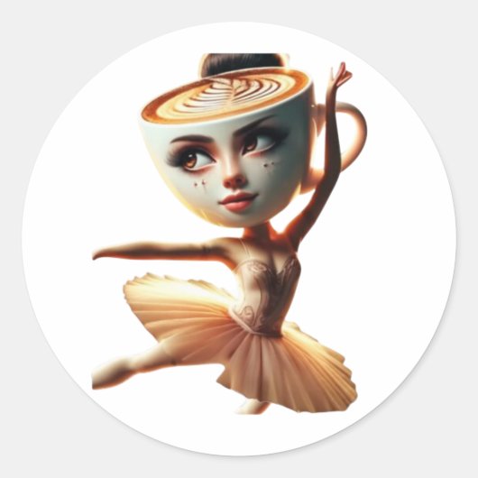 Sticker für Ballerina Cappuccina (italienisches Br (Vorderseite)