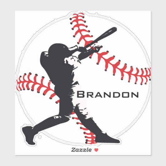 Sticker für Baseball-Batter-Design (Blatt)
