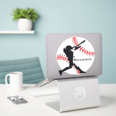 Sticker für Baseball-Batter-Design (Laptop auf Schreibtisch)