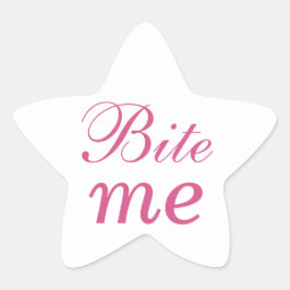 Sticker für Bite Me Star - Rosa & Weiß