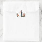 Sticker für Braut- und Blumenmuster (Tasche)