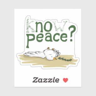 Sticker für Bürgerrechtsaktivisten 'Know Peace'