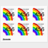 Sticker für Busstudenten - Regenbogen (Blatt)