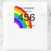 Sticker für Busstudenten - Regenbogen (Tasche)