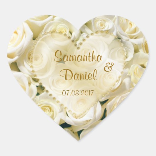 Sticker für cremefarbene Rose (Vorderseite)