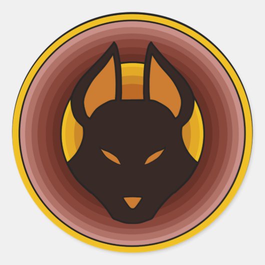 Sticker für das alte ägyptische Gütezeichen Wepwaw (Vorderseite)