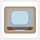 Sticker für das alte Fernsehgerät Retro TV Square (Vorderseite)
