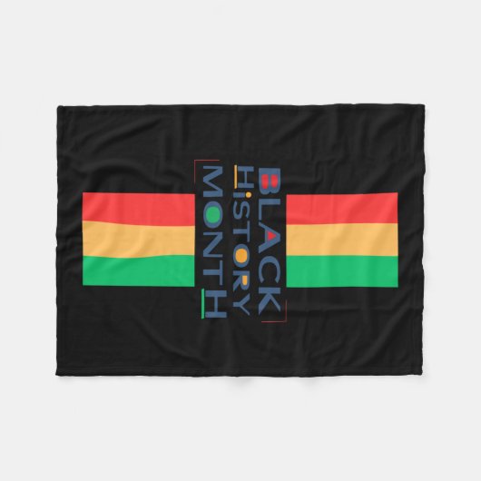 Sticker für das Design des Schwarzen Historizmonat Fleecedecke (Vorderseite (Horizontal))