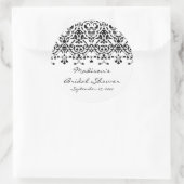 Sticker für das elegante Weiß- und Schwarz-Damast- (Tasche)