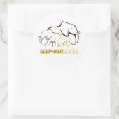 Sticker für das ElephantVoices-Logo (Tasche)