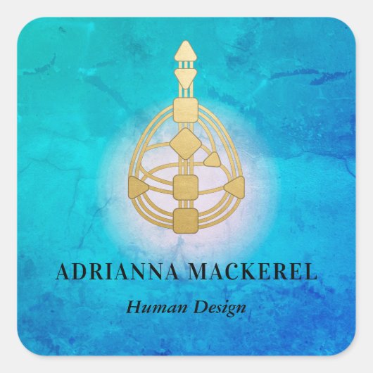 Sticker für das menschliche Design Body Graph Squa (Vorderseite)