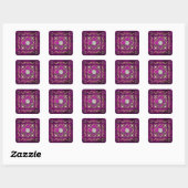 Sticker für das Monogramm des Kaisers Pink Square (Blatt)