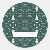 Sticker für das Urlaubsmuster - grün - Set von 6 (Vorderseite)