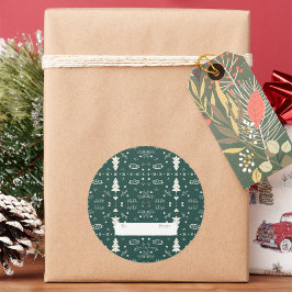 Sticker für das Urlaubsmuster - grün - Set von 6