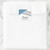 Sticker für den Abschluss mit blauer Geometrie (Tasche)