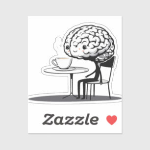 Sticker für den Cartoon des Kaffees
