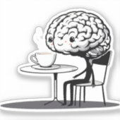 Sticker für den Cartoon des Kaffees (Vorderseite)