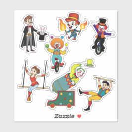 Sticker für den Cartoon moderner Circus Performers