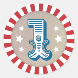Sticker für den ersten Geburtstag des Circus Karne