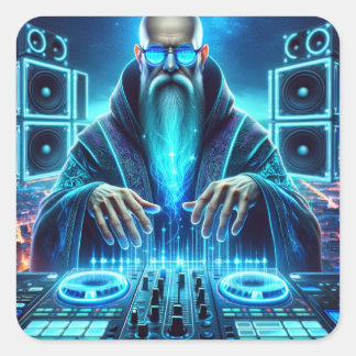 Sticker für den Futuristischen Techno Wizard