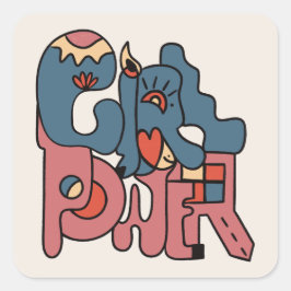 Sticker für den Girl Power Square