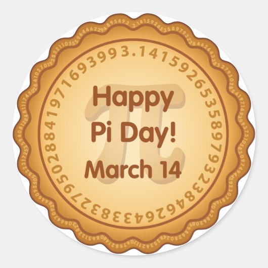 Sticker für den glücklichen Pi Day! (Vorderseite)
