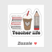 Sticker für den Lehrer an der Tierdruckschule für (Blatt)