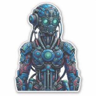 Sticker für den mechanischen Cyborg-Roboter von Fu