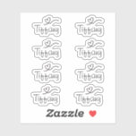 Sticker für den Schreibnamen mit Herz Vinyl Sticke<br><div class="desc">Set von acht identischen Scriptnamen Aufklebern kombiniert mit einem Herzdesign. Dieser Aufkleber kann leicht personalisiert werden, indem er den Namen in einen anderen Namen Ihrer Wahl oder in einen beliebigen Text ändert. Mit dem Namensaufkleber können Sie Ihr Brautparty, Ihre Hochzeit, Ihren Junggeselinnen-Abschied oder andere Party-Geschenke oder Favoriten mit Ihrer eigenen...</div>