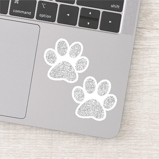 Sticker für den Silver Glitzer Paw Prints (Detail)