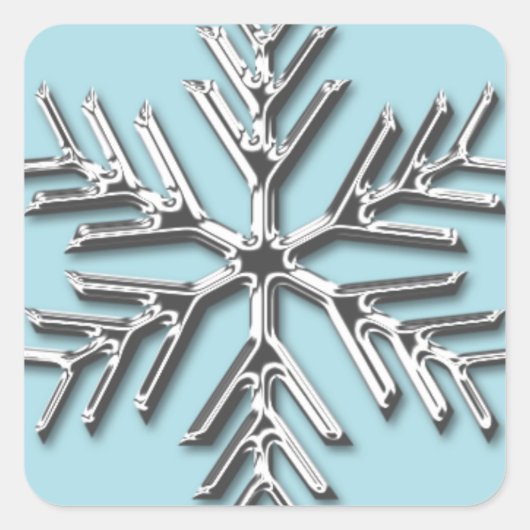 Sticker für den Silver Snowflake Holiday Umschlag  (Vorderseite)
