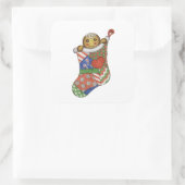Sticker für den Weihnachtsgingerbrot-Strumpf (Tasche)