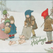 Sticker für den Weihnachtsurlaub (Vorderseite)