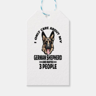 Sticker für deutsche Hirten - Ich kümmere mich nur Geschenkanhänger