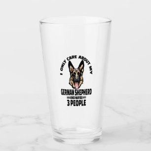 Sticker für deutsche Hirten - Ich kümmere mich nur Glas