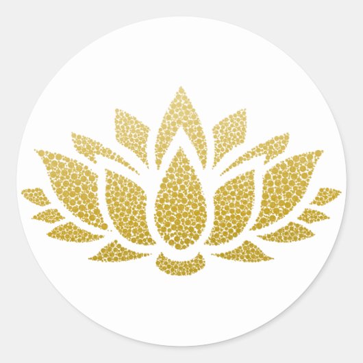 Sticker für die Abstrakte Lotus-Blume (Vorderseite)