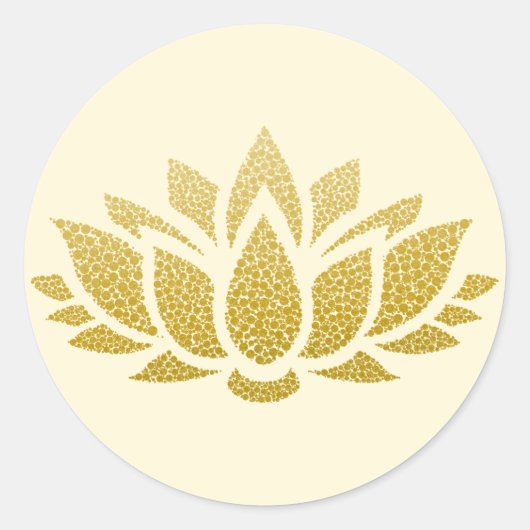 Sticker für die Abstrakte Lotus-Blume (Vorderseite)