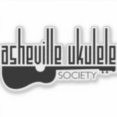 Sticker für die Asheville Ukulele Society (Vorderseite)
