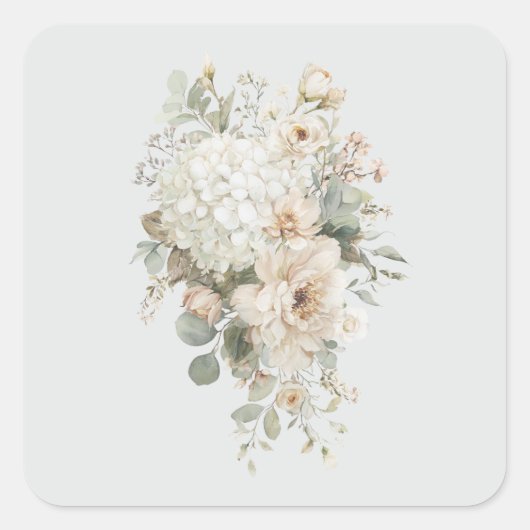 Sticker für die Elfenbeinküste - Eleganter Blumens (Vorderseite)