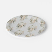 Sticker für die Elfenbeinküste - Eleganter Blumens Pappteller (Schrägansicht)