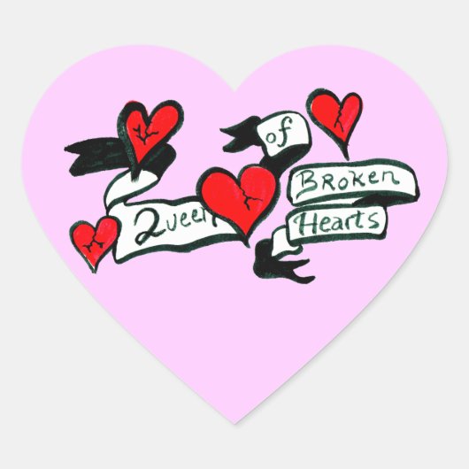 Sticker für die Königin gebrochener Herzen (Vorderseite)