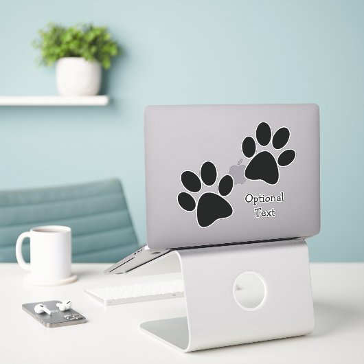 Sticker für die Kontur von schwarzen Pads (Laptop auf Schreibtisch)