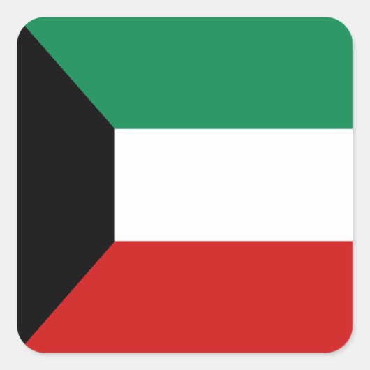 Sticker für die Kuwait-Flagge (Vorderseite)