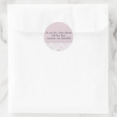 Sticker für die Rosa Damask-Rücksendeadresse (Tasche)