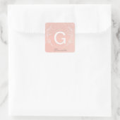 Sticker für die Rose Gold Glitzer Monogram (Tasche)