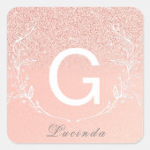Sticker für die Rose Gold Glitzer Monogram (Vorderseite)