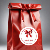 Sticker für die Rote Bow-Gastgeschenk Hochzeit in