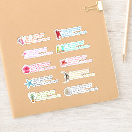 Sticker für die Rücksendeadresse von tropischen Bi